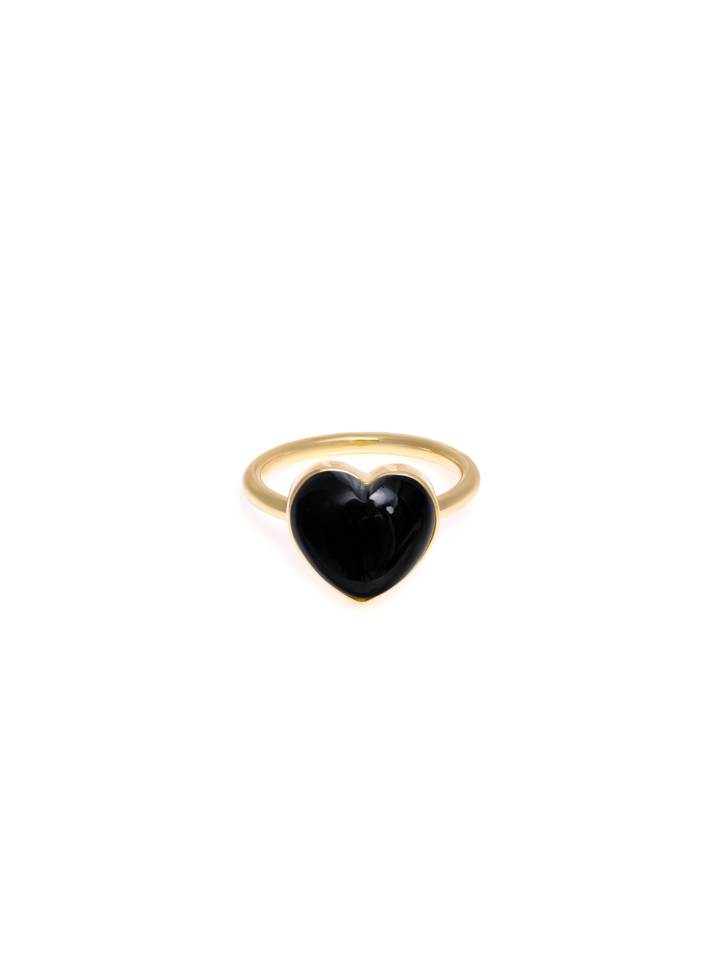 Black Heart Ring | Yellow Gold Stone Carat | juliettedujacob