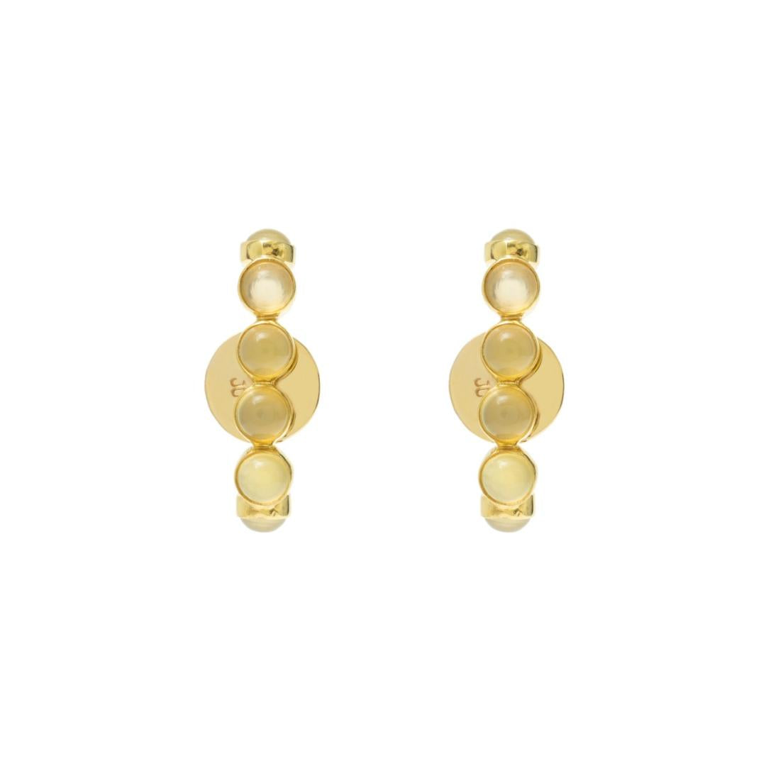 Yellow Chalcedony Hook | Yellow Ear Hook | juliettedujacob