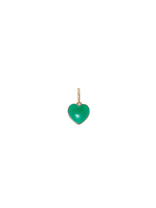 Green Heart Charm & Pendant | Onyx Heart Charm | juliettedujacob