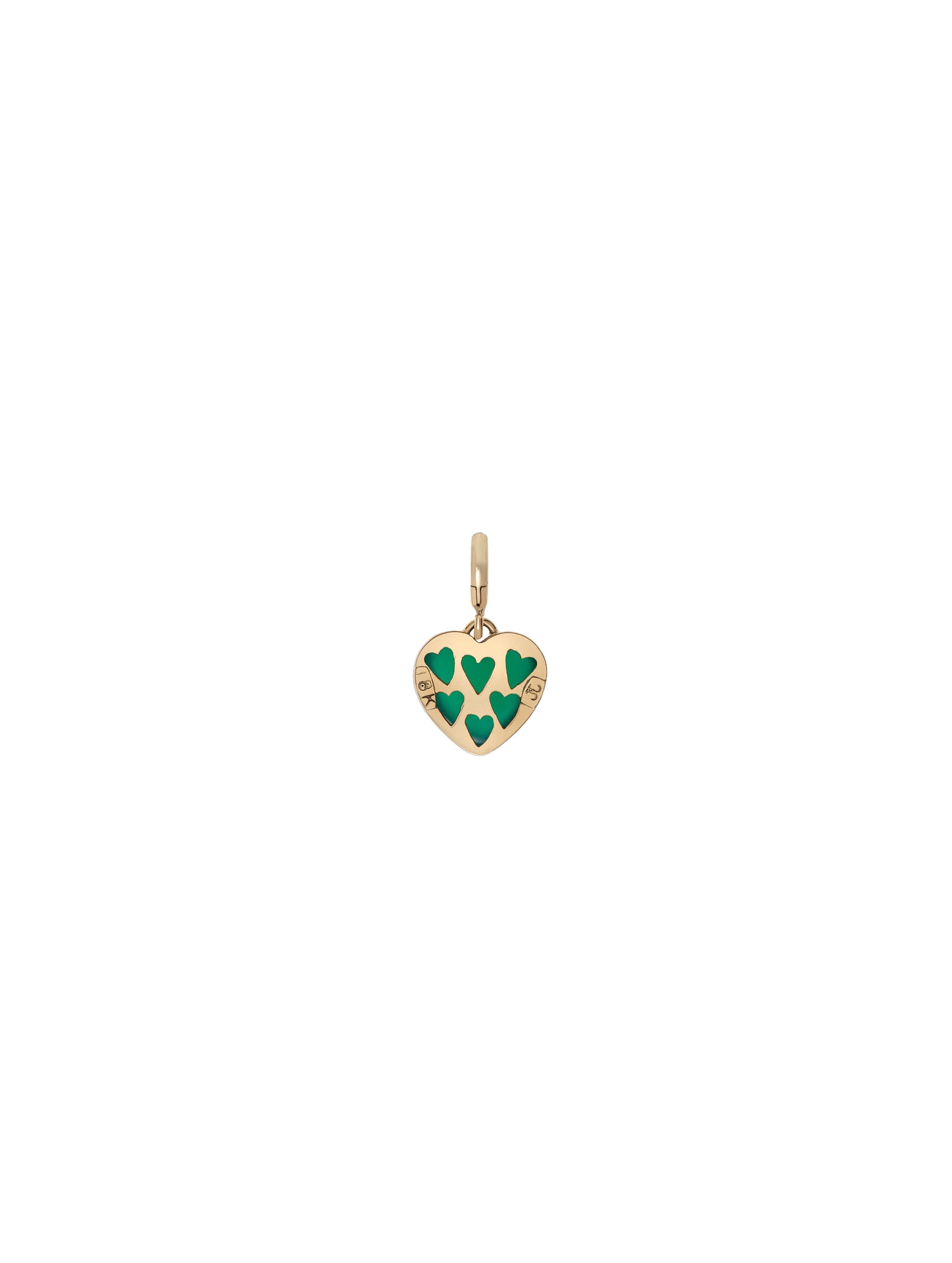 Green Heart Charm & Pendant | Onyx Heart Charm | juliettedujacob