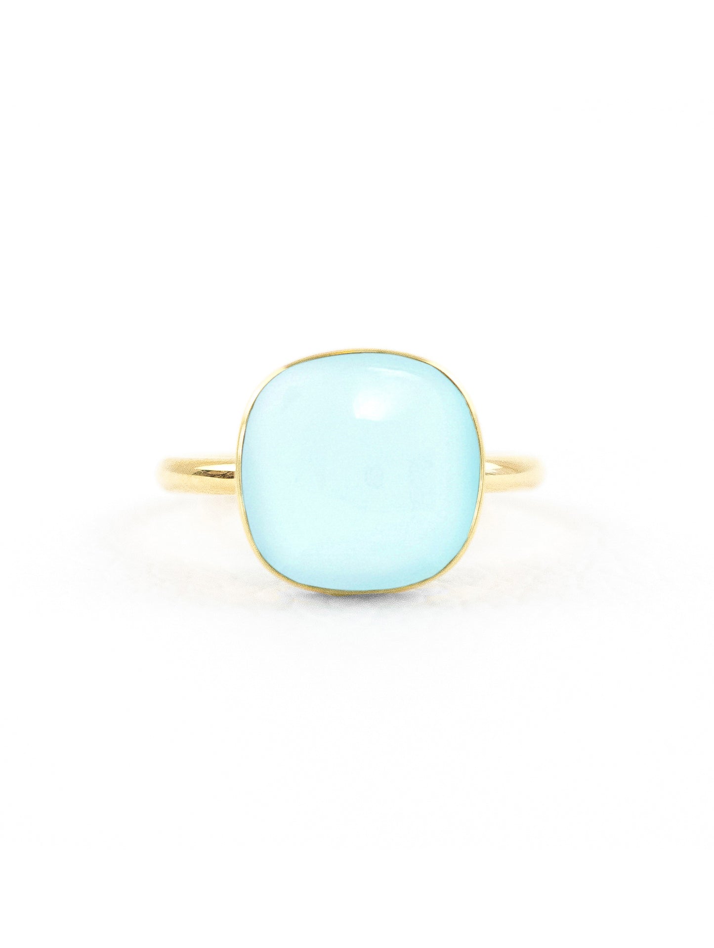 Jelly Aqua Chalcedony Ring | Handmade Chalcedony Ring | juliettedujacob
