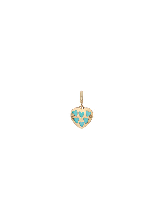 Aqua Heart Charm | Heart Charm & Pendant | juliettedujacob