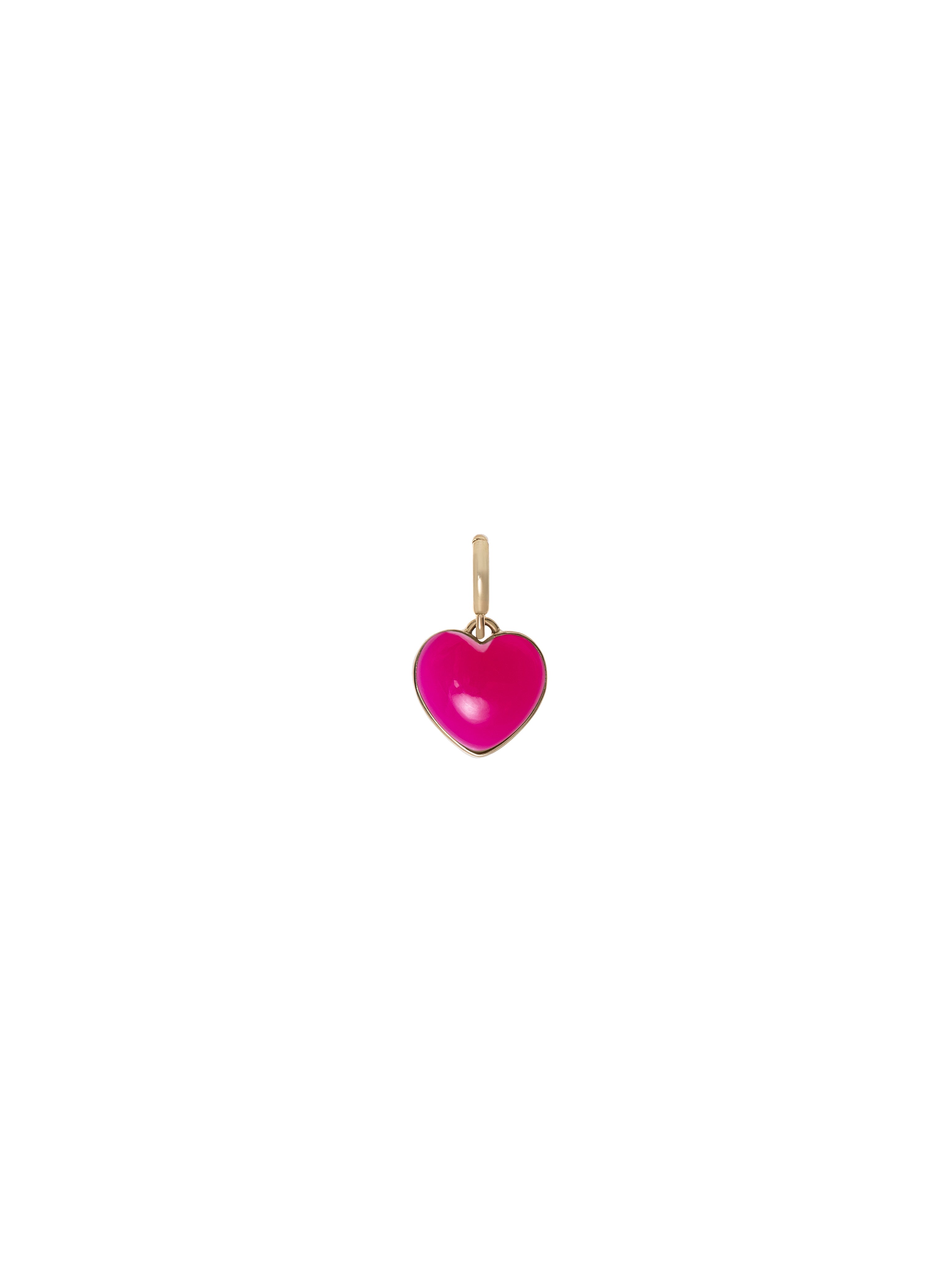 Metallic Pink Heart Charm