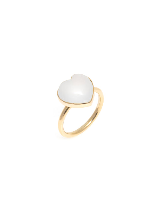 White Heart Ring | White, Onyx Family | juliettedujacob