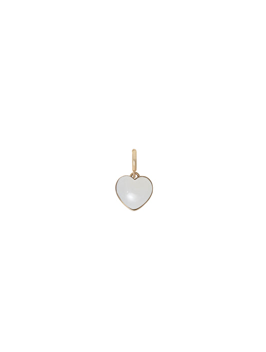 White Heart Charm | White Heart Pendant | juliettedujacob