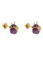 Ladybug Amethyst Earring