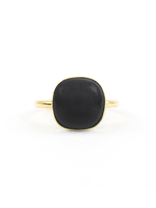 Jelly Black, Onyx Ring | Black Chalcedony Ring | juliettedujacob