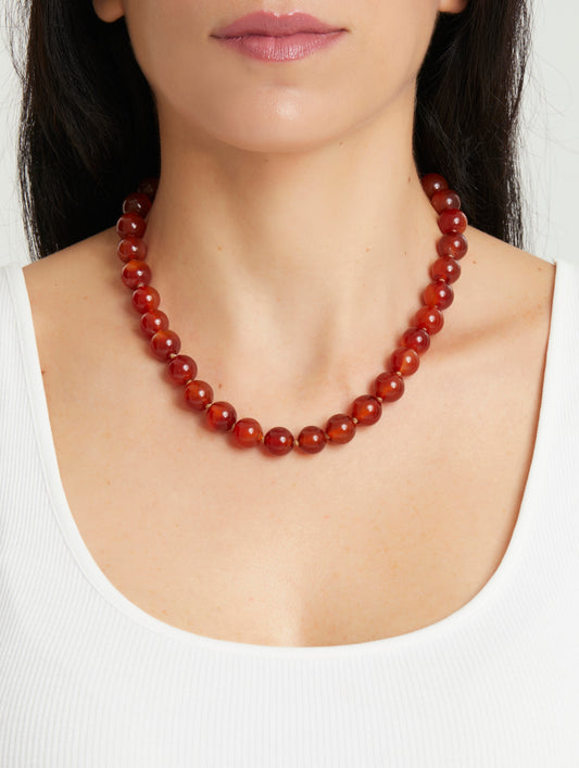 Carnelian Clasp Necklace | Onyx Clasp Necklace | juliettedujacob