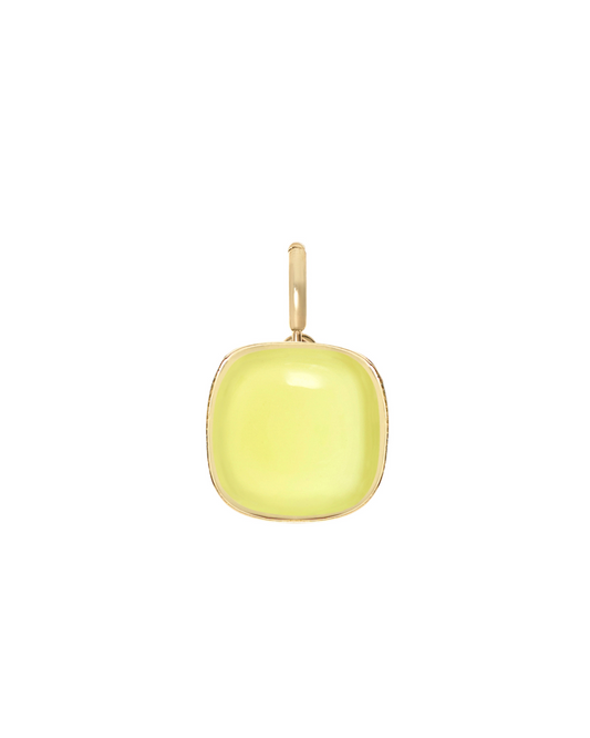 Jelly Lemon Pendant | Chalcedony Yellow Charm | juliettedujacob