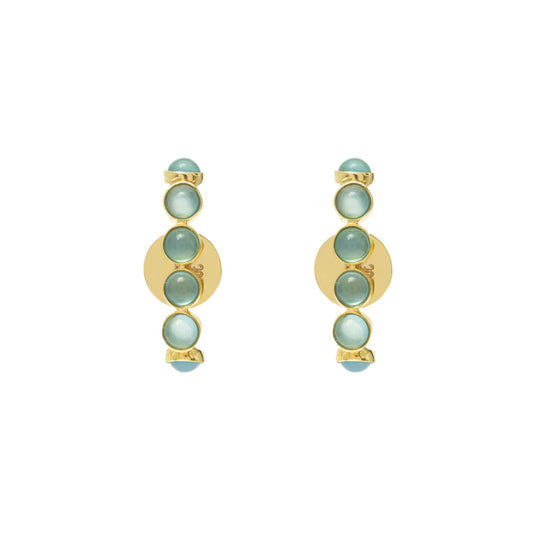 Chalcedony Ear Hook | Blue Ear Hook | juliettedujacob