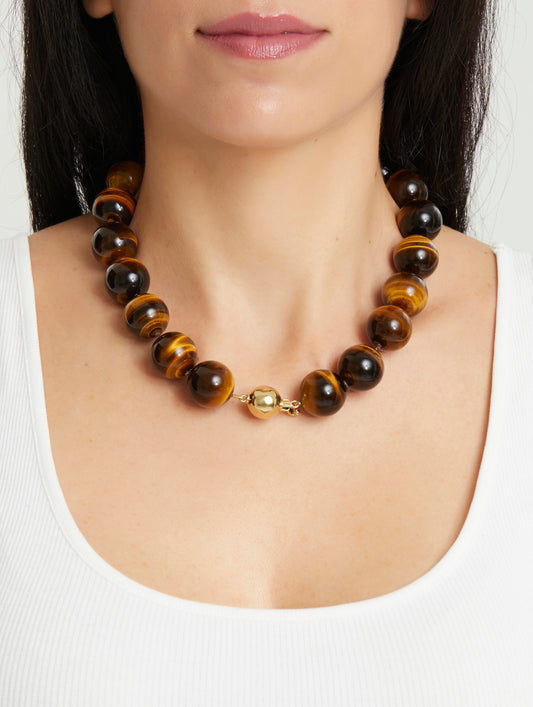 Eye Tiger Necklace | Gold Tiger Pendent | juliettedujacob