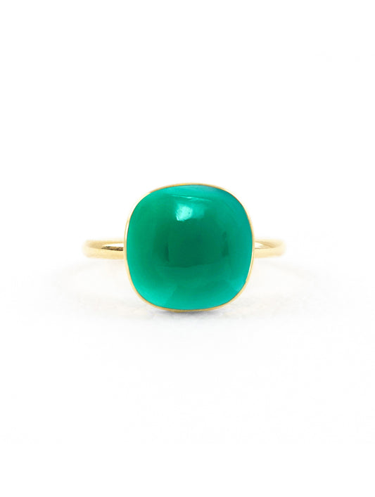 Jelly Onyx Chalcedony Ring | Green Chalcedony Ring | juliettedujacob