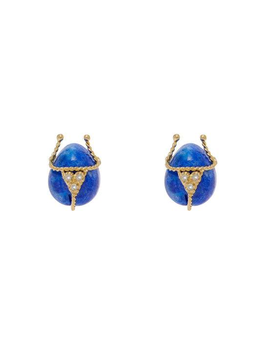 Ladybug Lapis Lazuli Earring