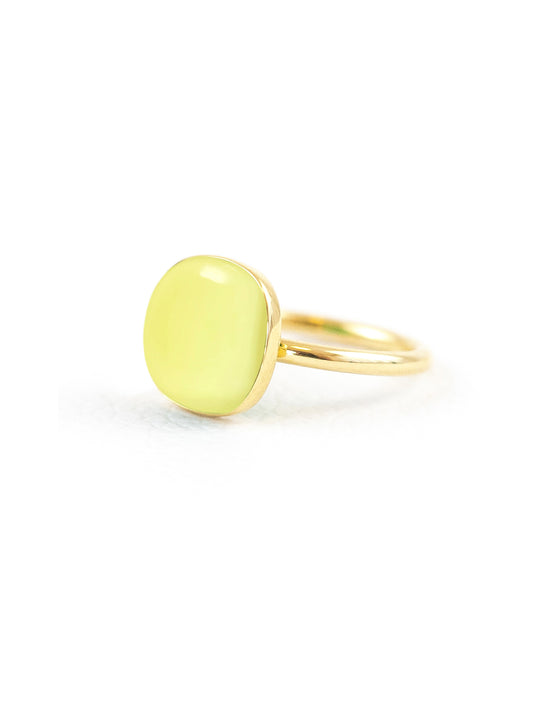 Jelly Lemon Ring | Yellow Chalcedony Ring | juliettedujacob