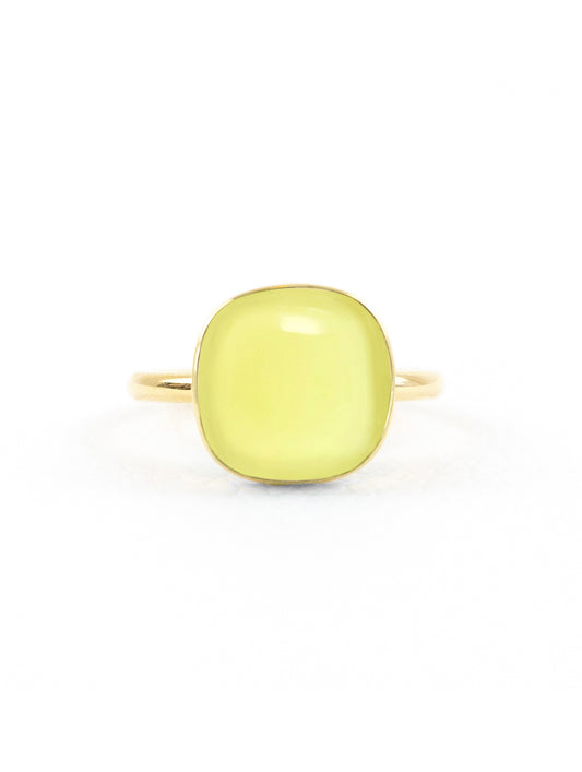 Jelly Lemon Ring | Yellow Chalcedony Ring | juliettedujacob