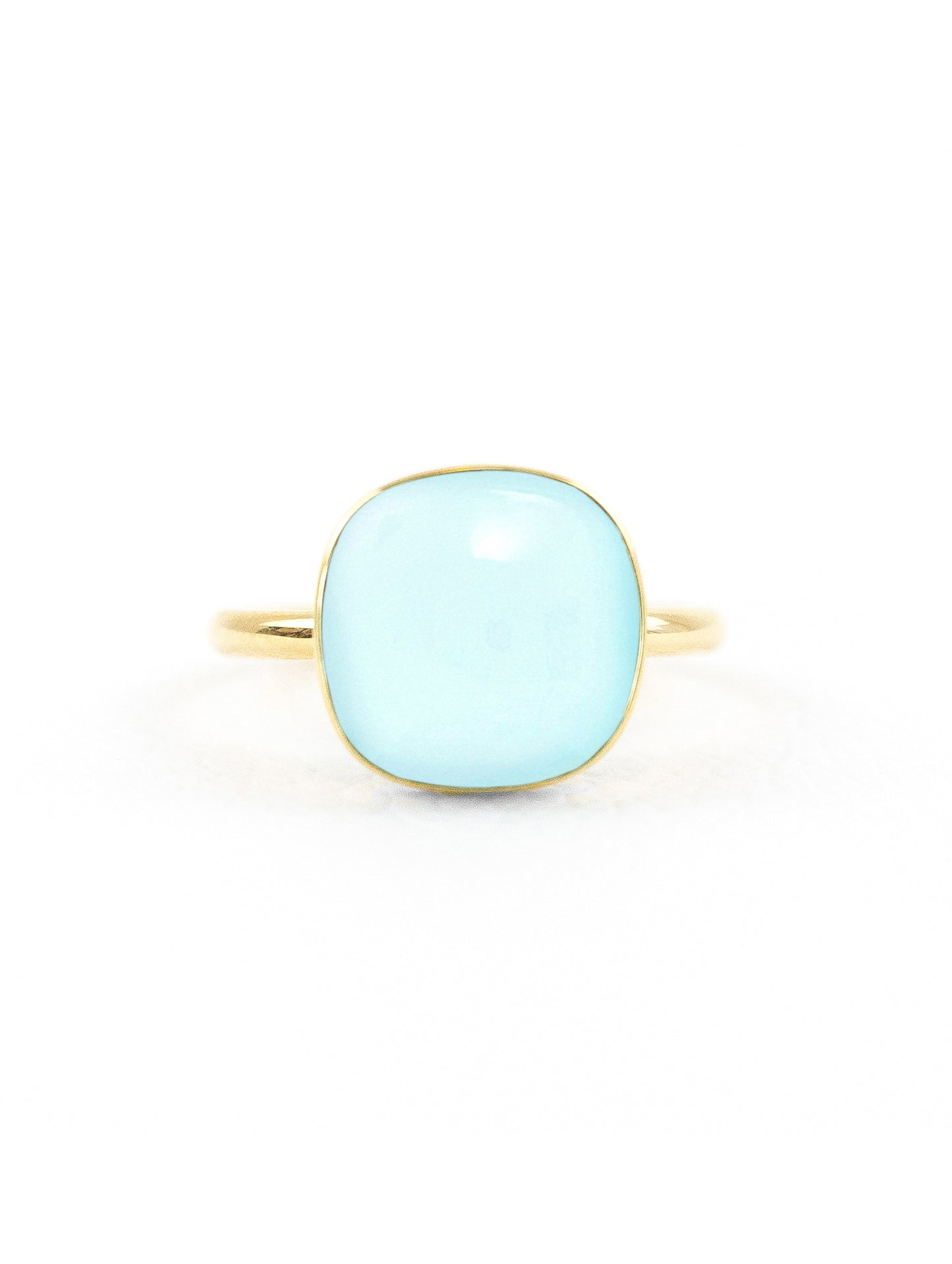 Jelly Aqua Chalcedony Ring