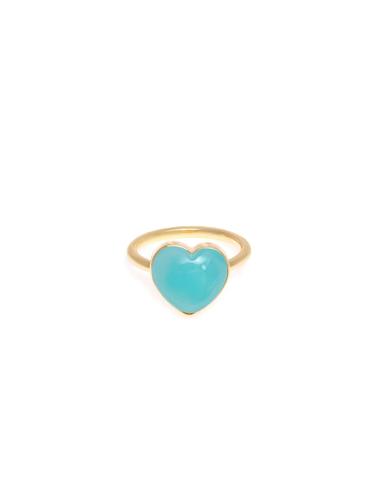 Aqua Heart Ring