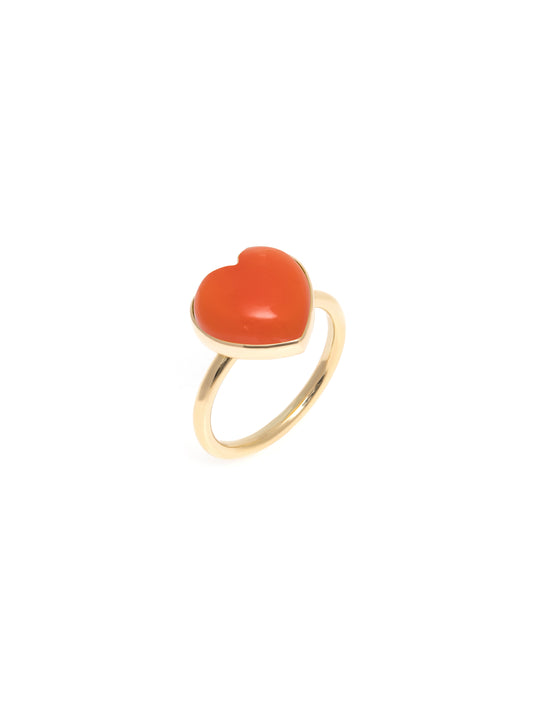 Carnelian Heart Ring | Orange Heart Ring | juliettedujacob