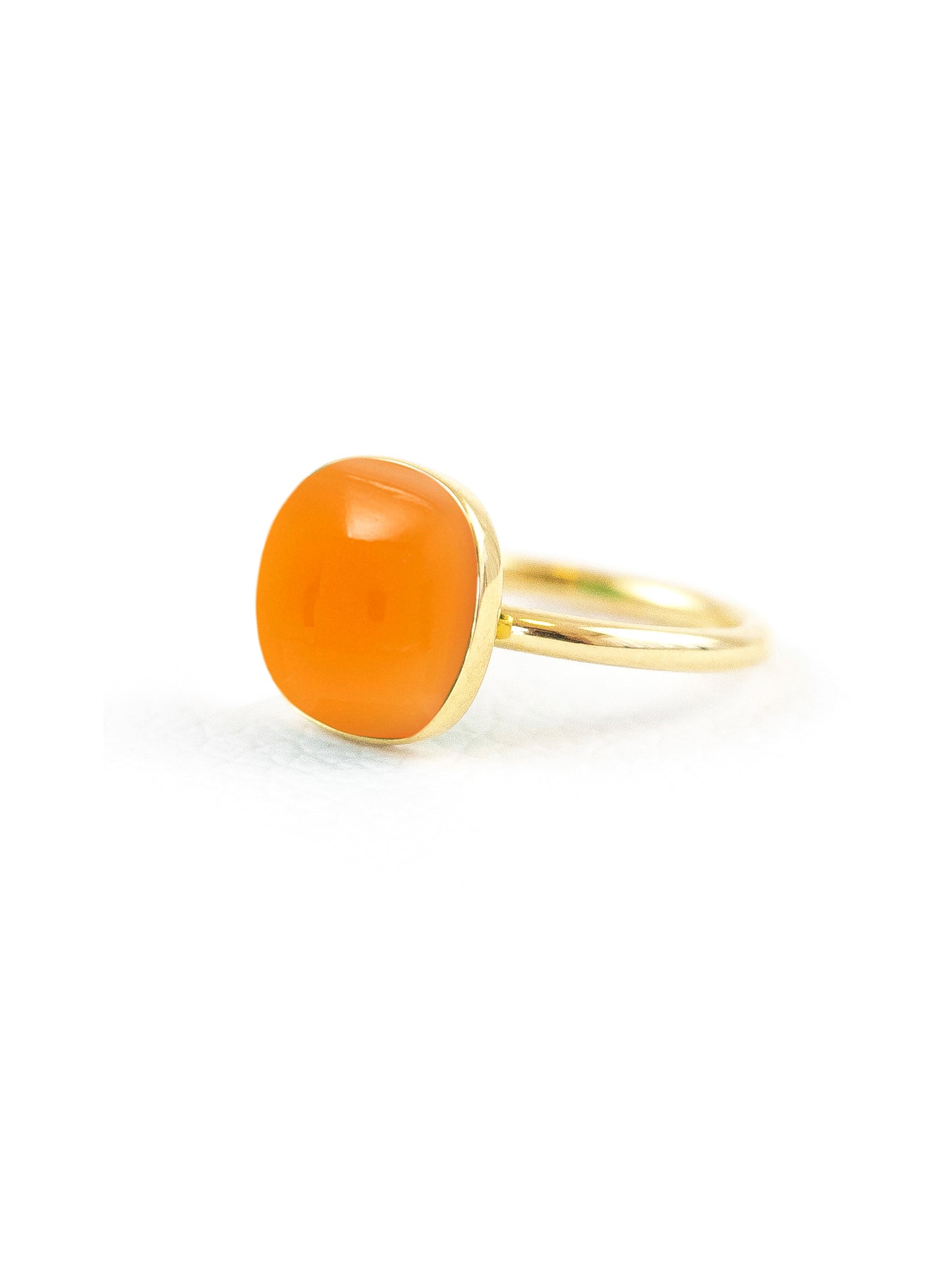 Jelly Orange Chalcedony Ring