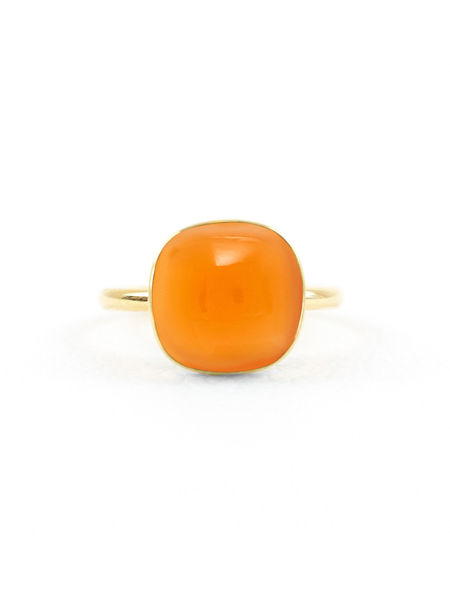 Jelly Orange Chalcedony Ring