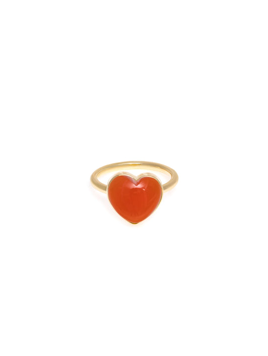 Orange Heart Ring