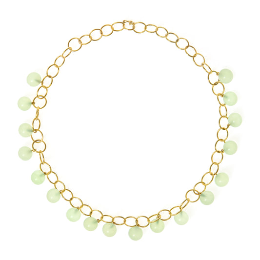 Spheres Chain Necklace | Green Chain Necklace | juliettedujacob