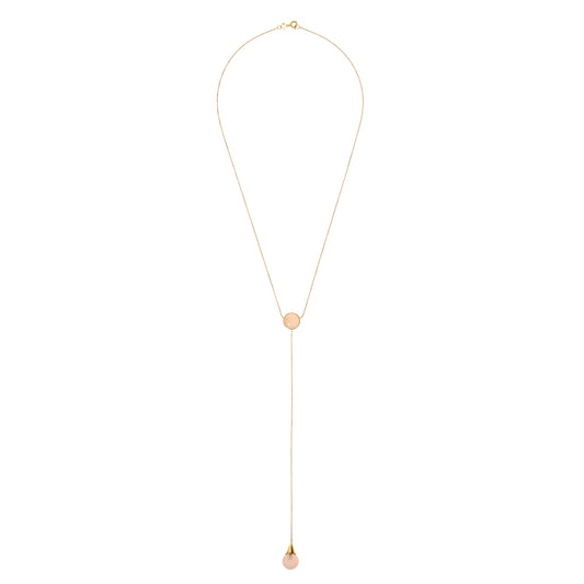 Rose Lariat Necklace | Rose Chalcedony Necklace | juliettedujacob