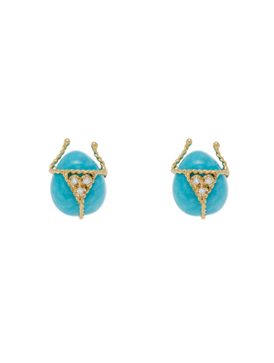 Ladybug Turquoise Earring