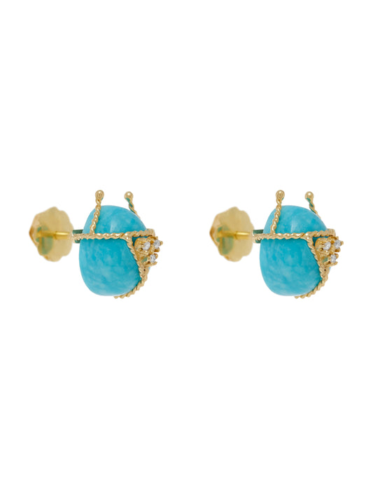 Ladybug Turquoise Earring