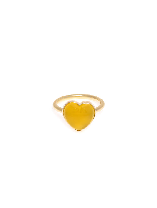 Cocktal Heart Ring | Yellow Heart Ring | juliettedujacob