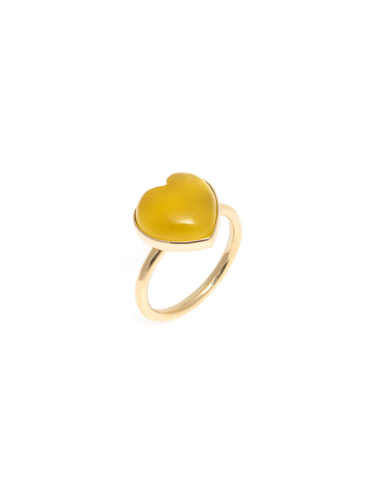 Cocktal Heart Ring | Yellow Heart Ring | juliettedujacob
